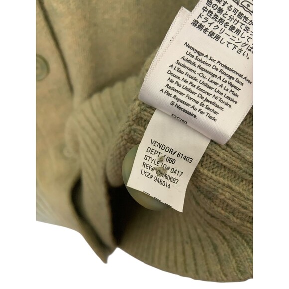 Eddie Bauer Woman's XXL Green Wool Blend Button Down Collared Sweater Cardigan - Picture 7 of 13